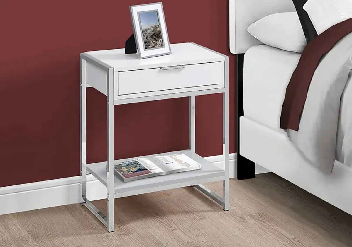 Berrien White Accent Table