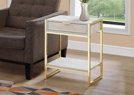Berrien Gold Accent Table