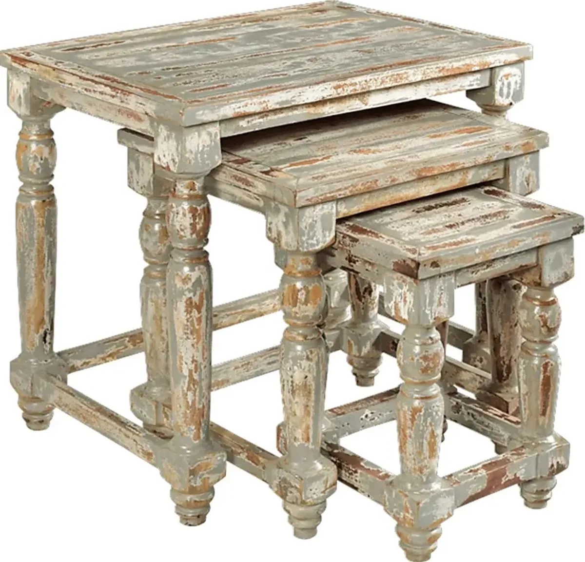 Whitefriar Gray Nesting Tables, Set of 3