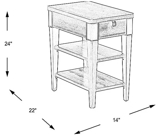 Accendry Brown Chairside Table