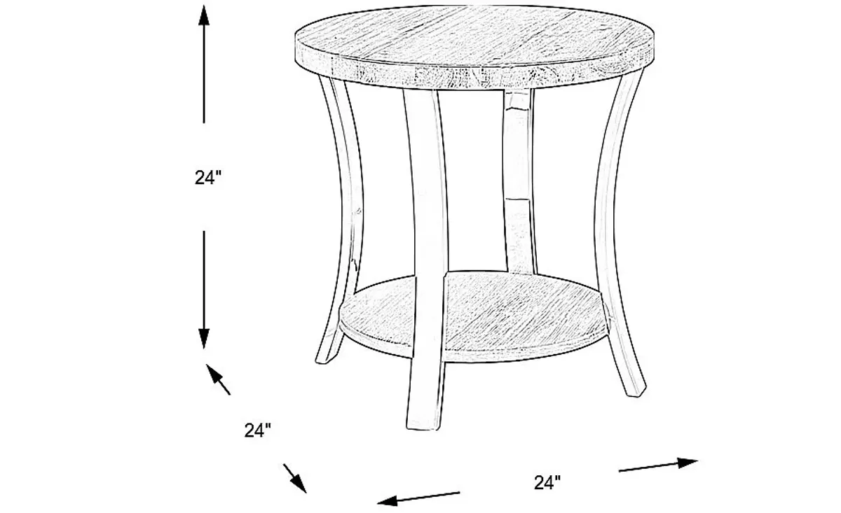 Arland Brown Round End Table