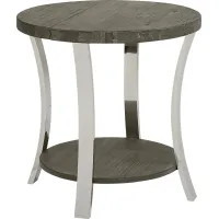 Arland Brown Round End Table