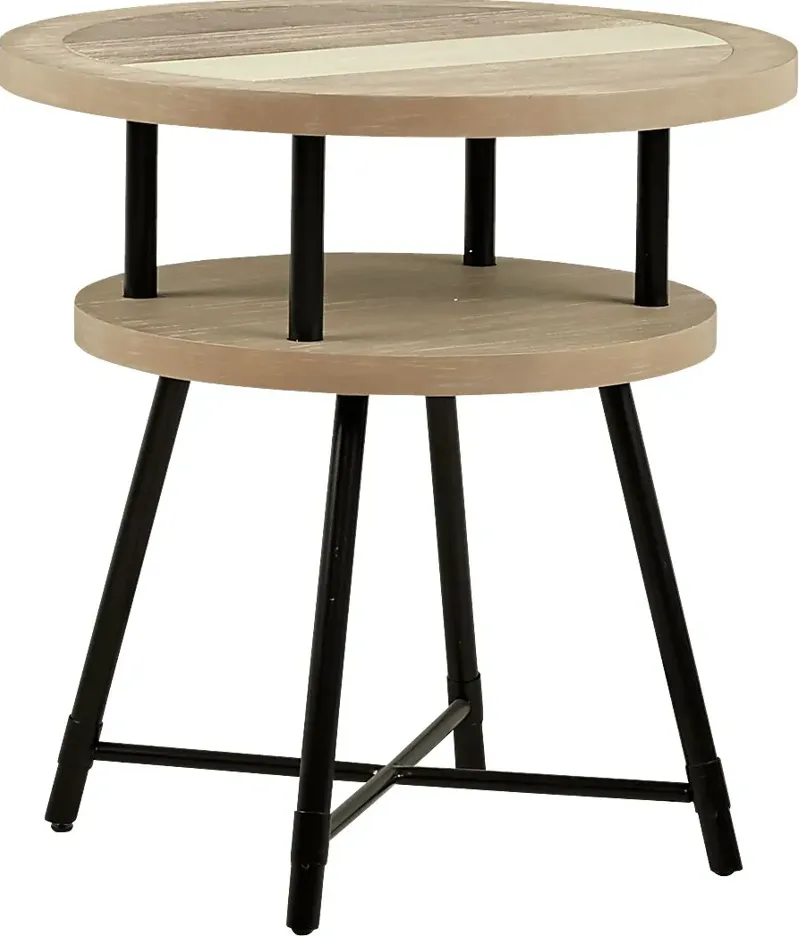 Midtown Loft Natural Round End Table