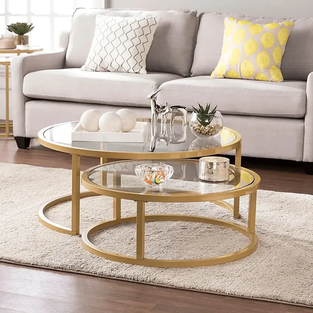 Edlie Gold Cocktail Table