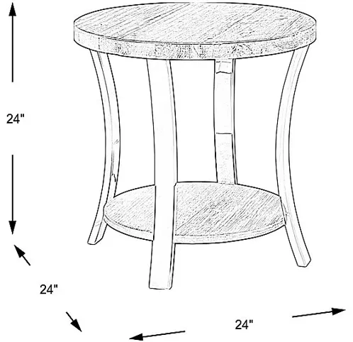 Arland Brown Round End Table