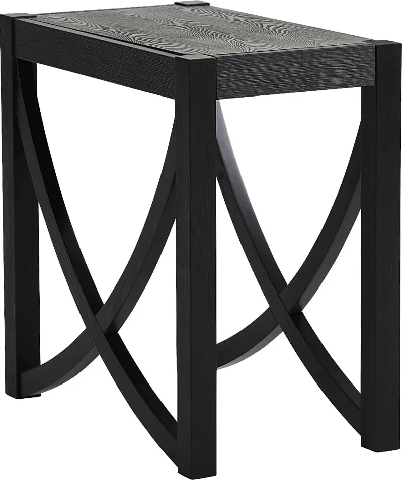 Abner Black Chairside Table