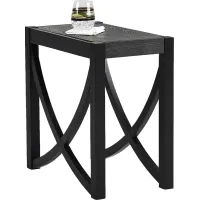 Abner Black Chairside Table