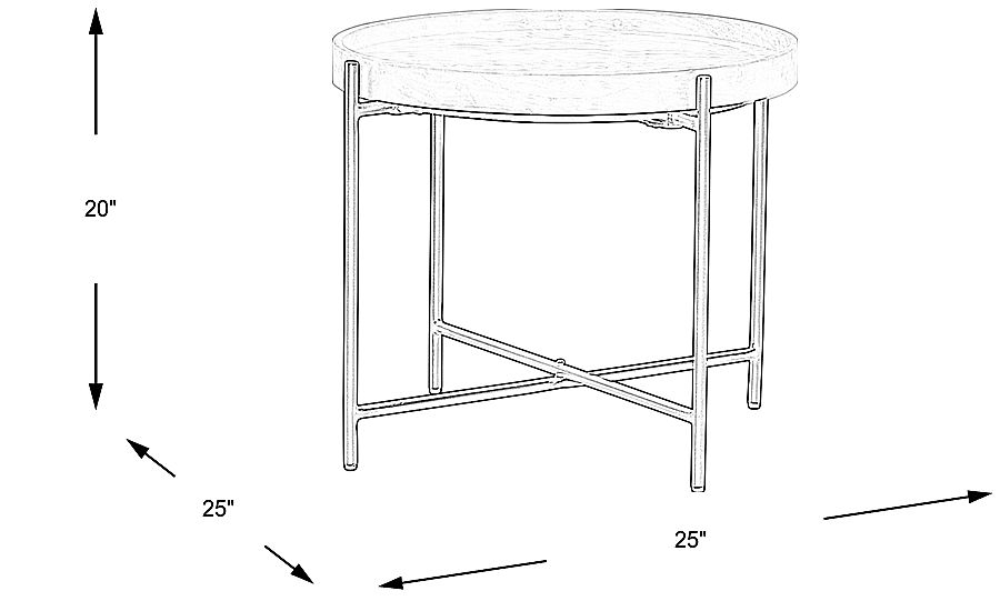 Slabtown White End Table