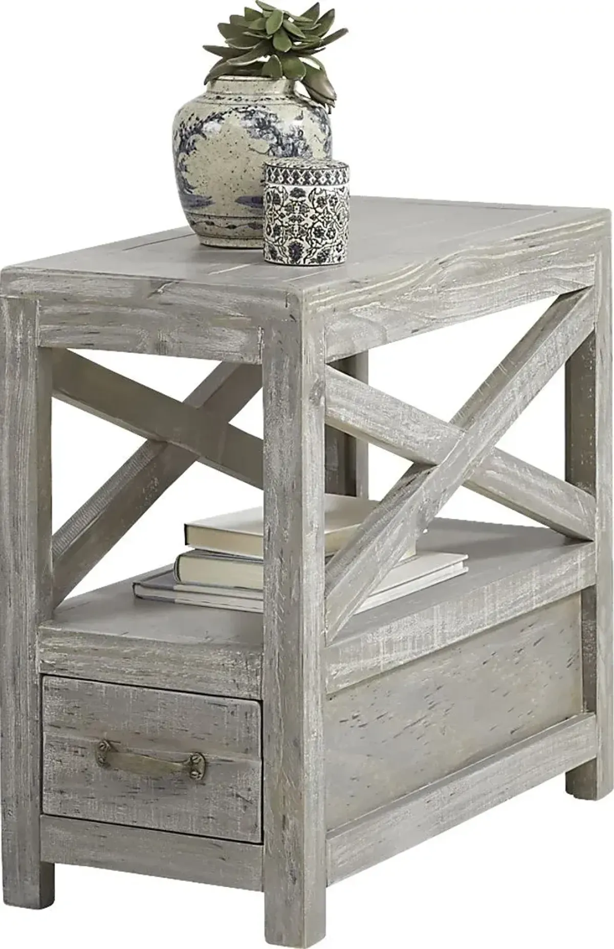 Savenay Gray Chairside Table