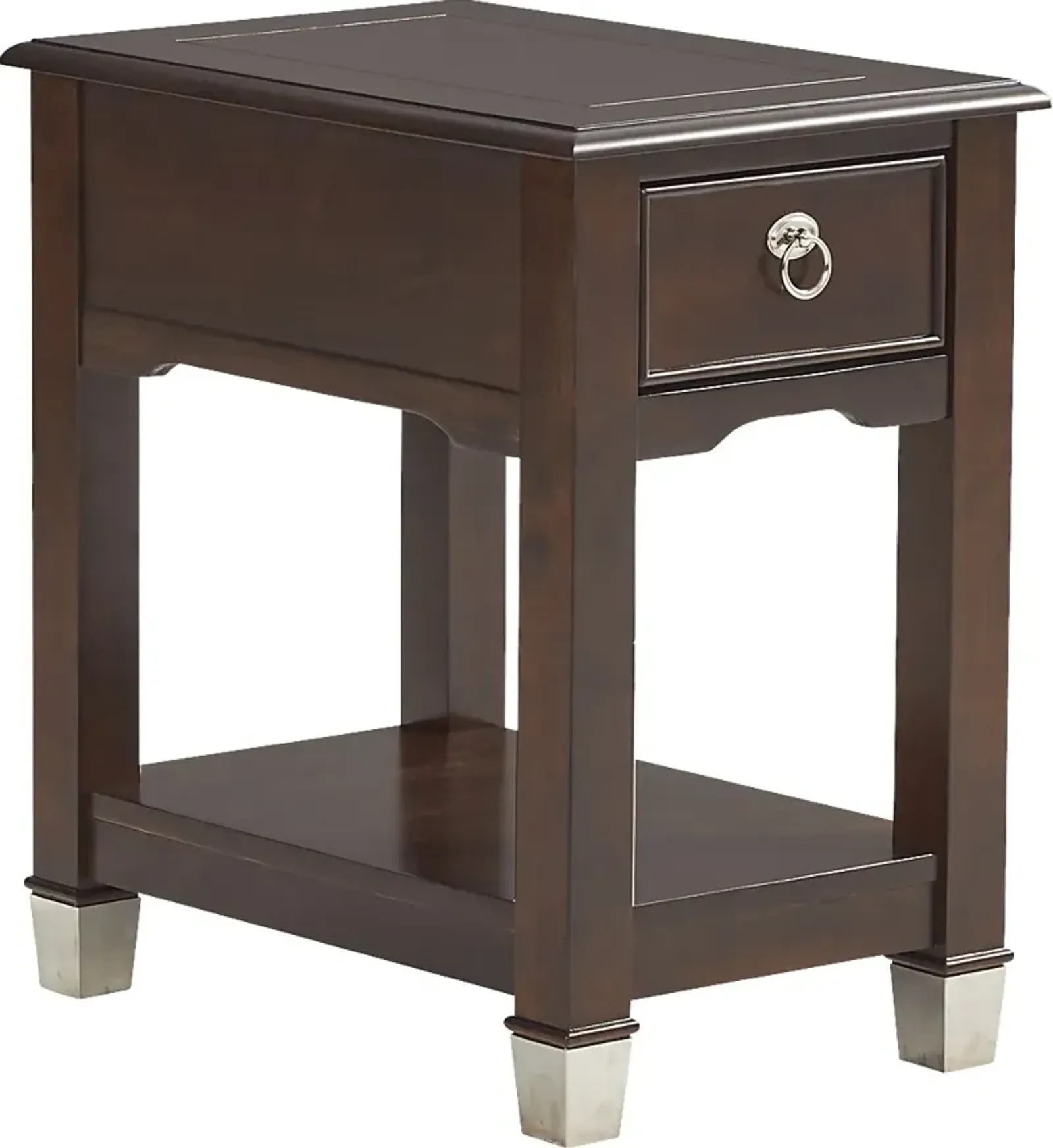 Elshan Walnut Chairside Table