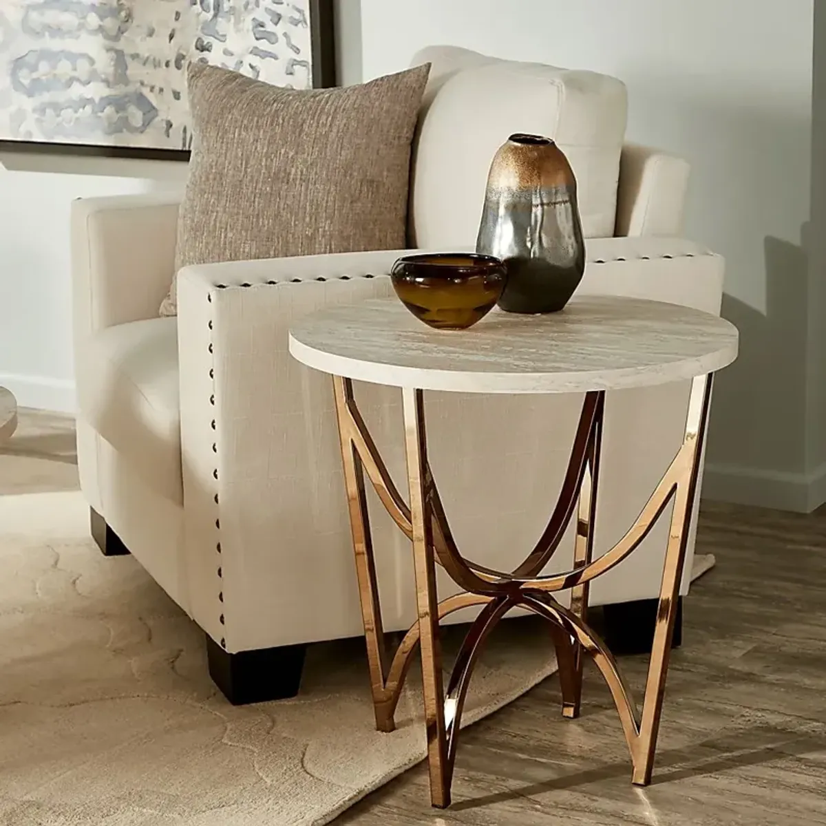 Fratessa Gold End Table