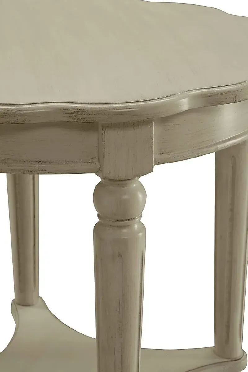 Fordon White Accent Table