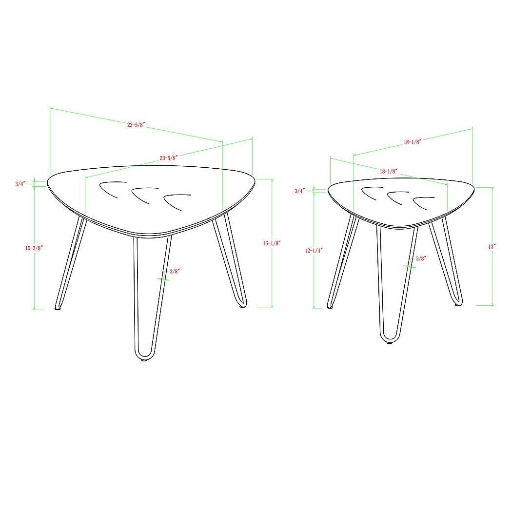 Druelle Walnut Nesting Tables