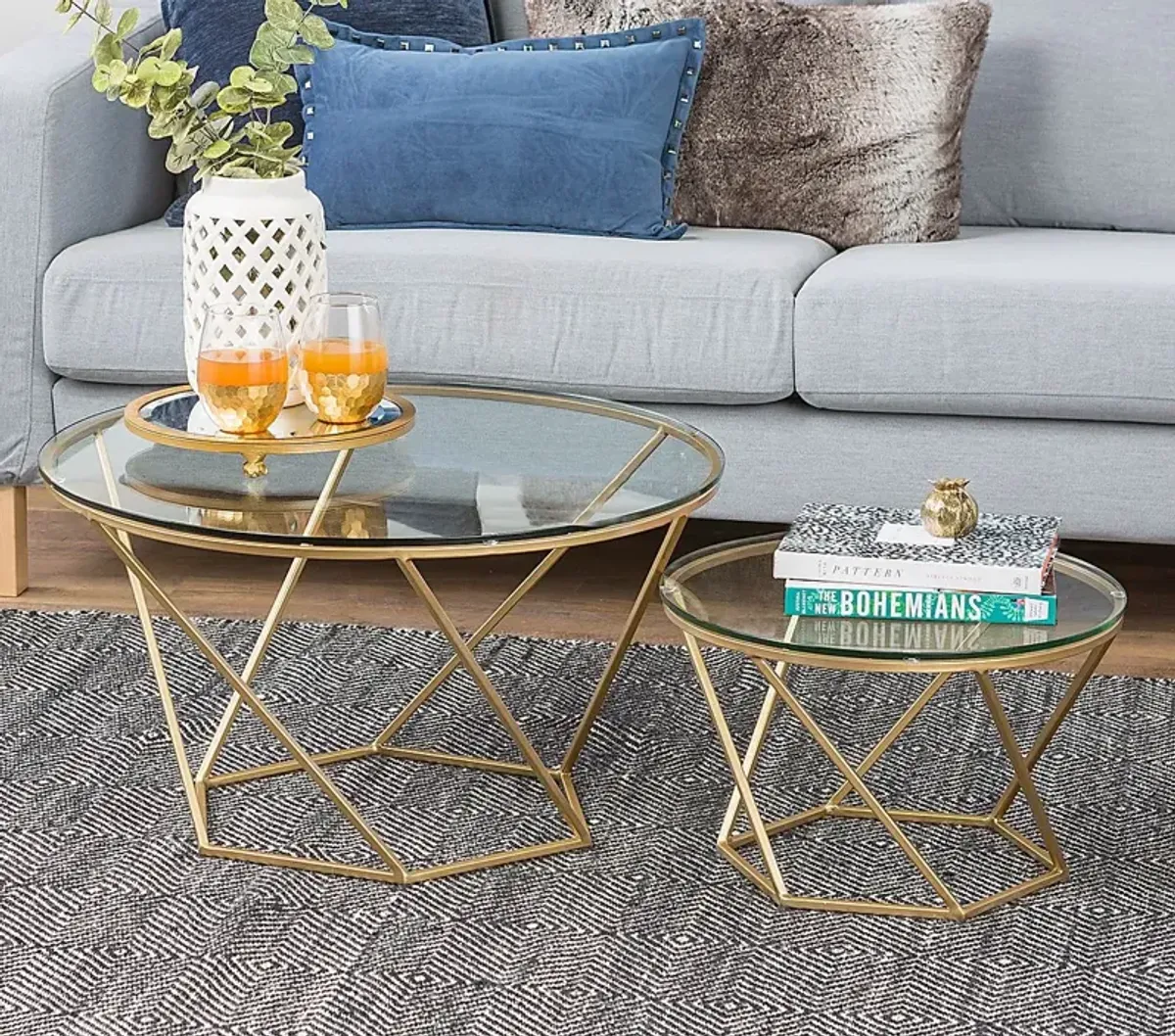 Ballonnes Gold Nesting Tables