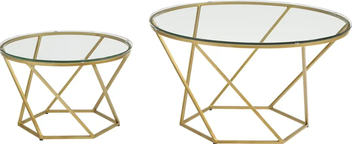 Ballonnes Gold Nesting Tables