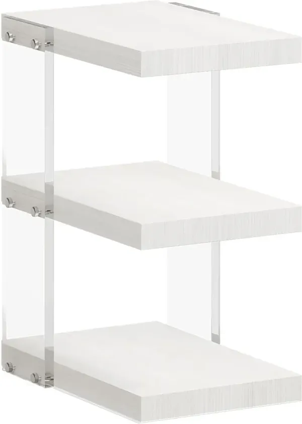 Aruba White Chairside Table