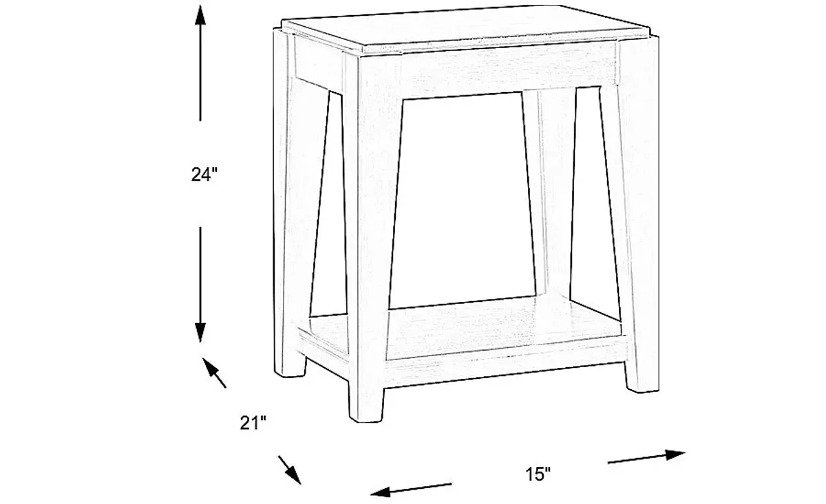 Cassara Cherry Chairside Table