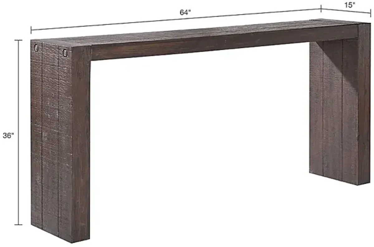 Yardarm Brown Console Table