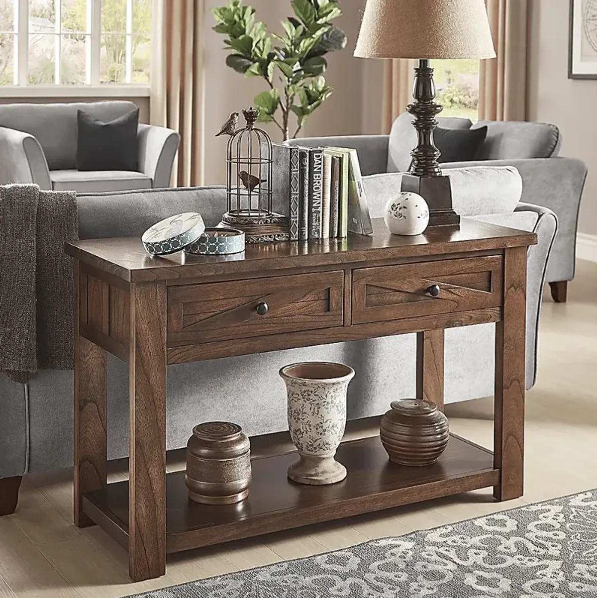 Edgehill Brown Sofa Table