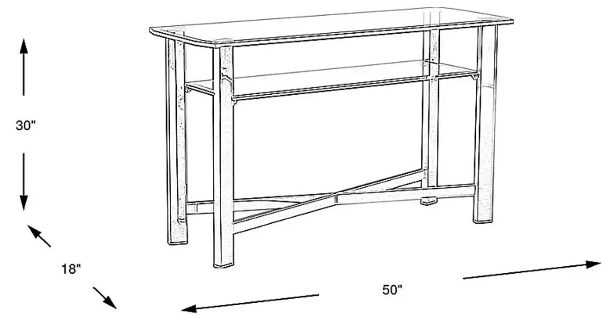 Teagan Chrome Sofa Table