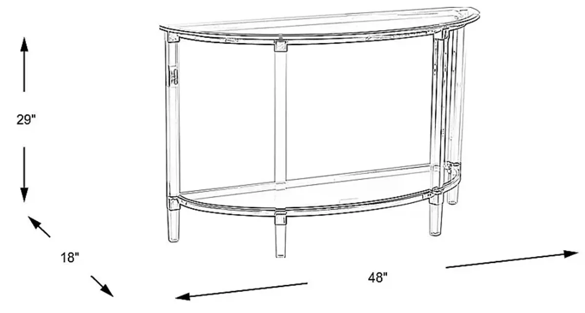 Varna Silver Sofa Table