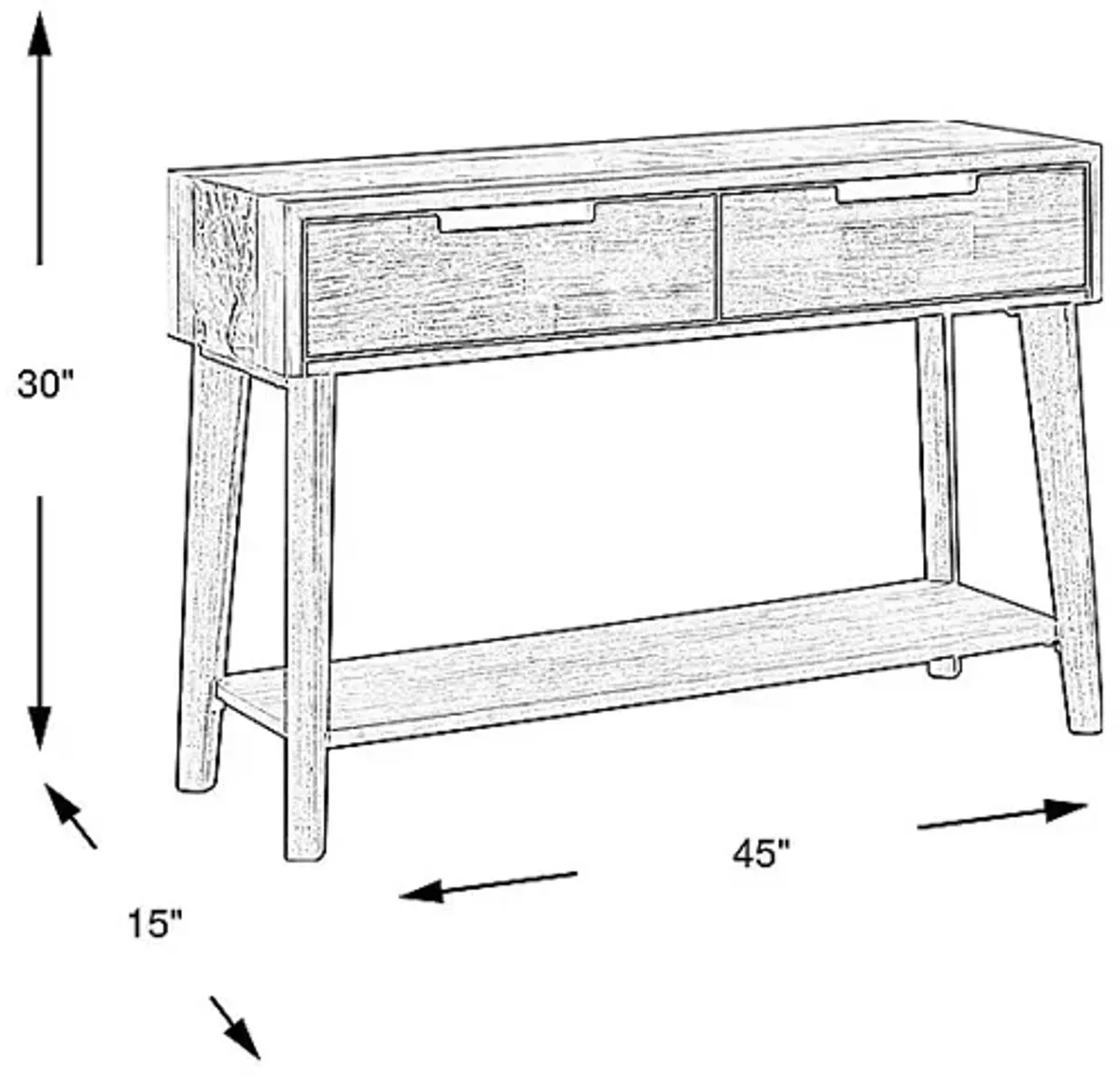 Zhane Natural Sofa Table