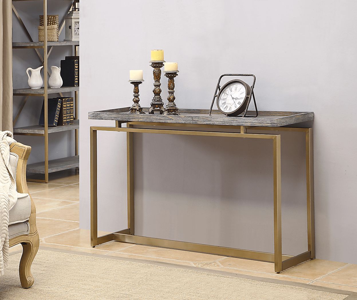 Rustic Goldie Brown Console Table