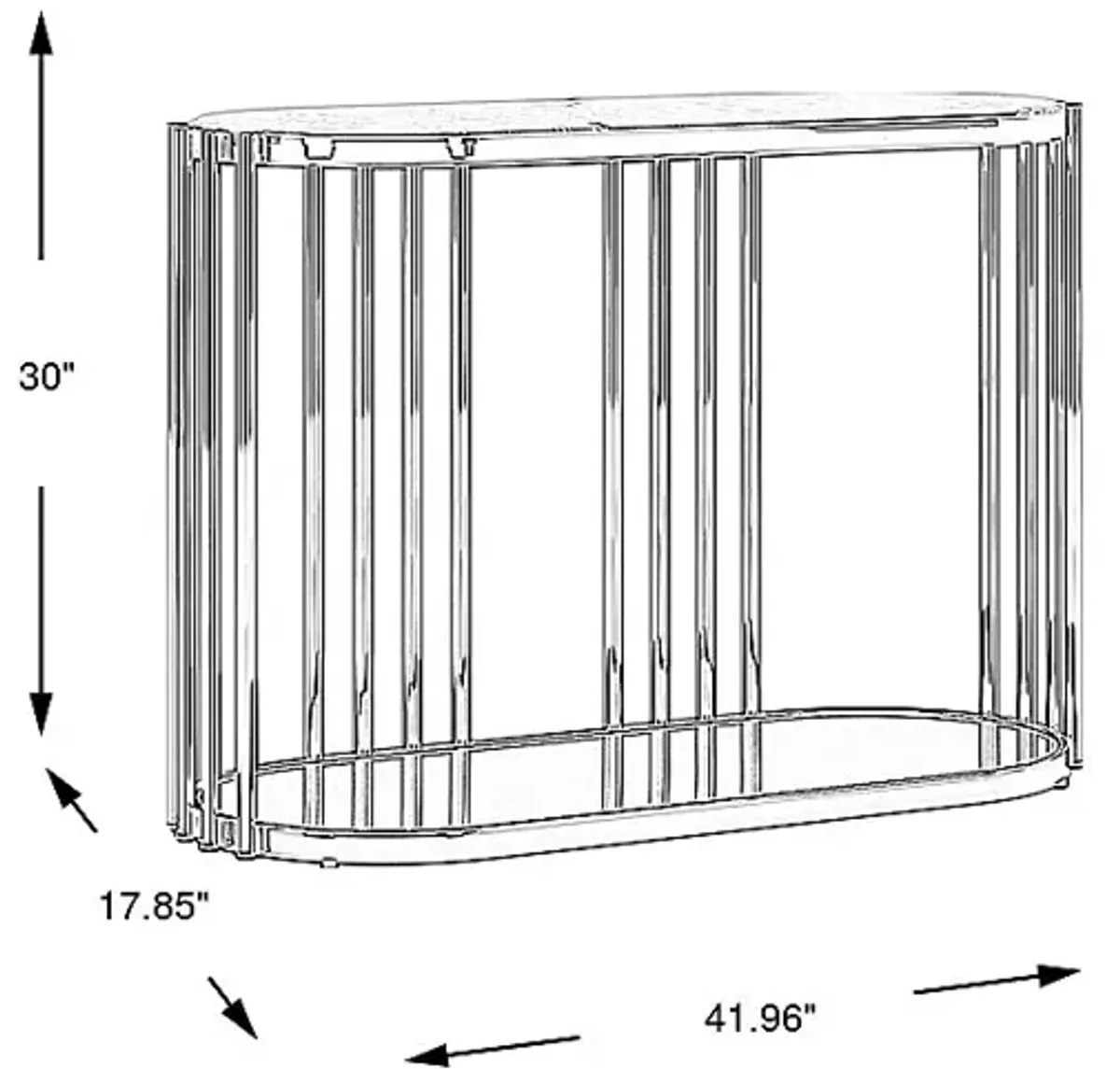 Bardiglio Silver Sofa Table