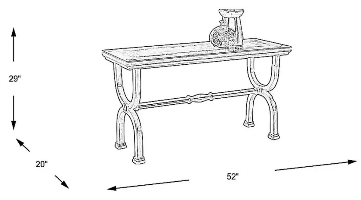 Cedar Grove Brown Sofa Table