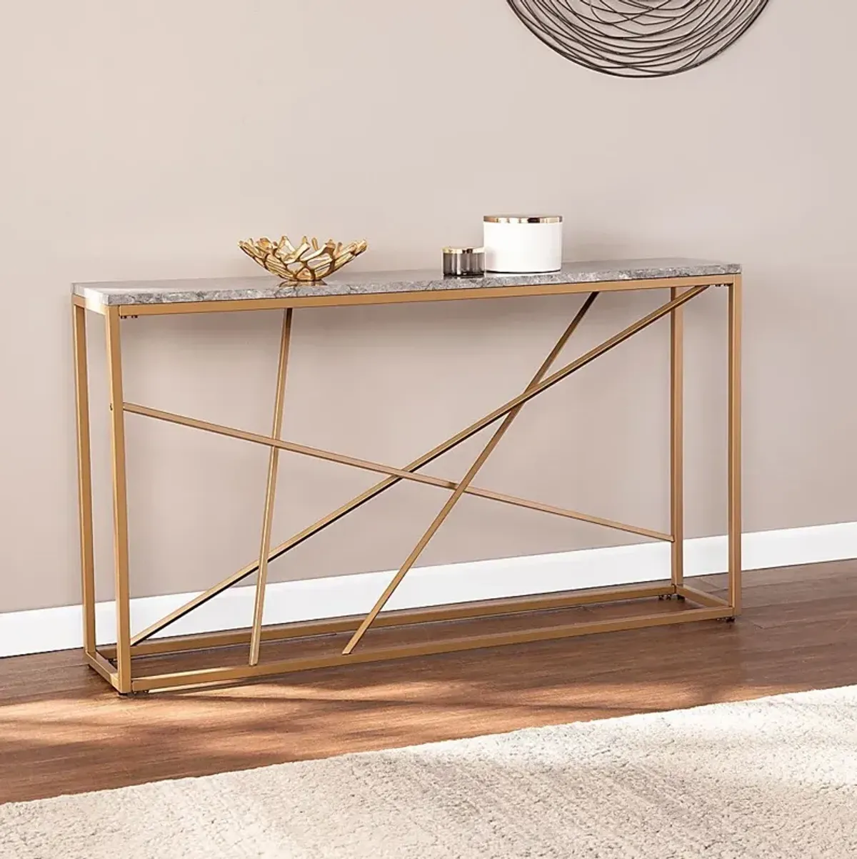 Alderton Gold Console Table