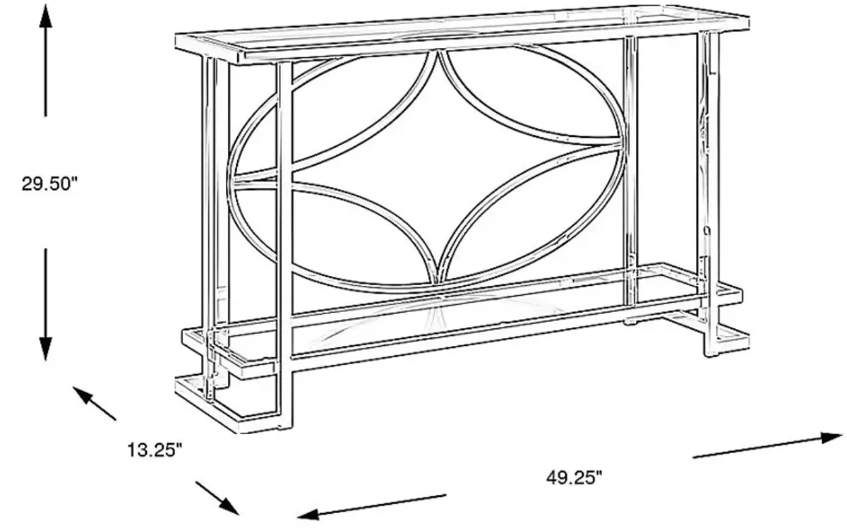 Nadine Silver Sofa Table