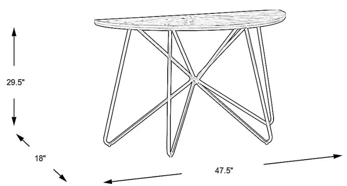 Galvin Brown Sofa Table