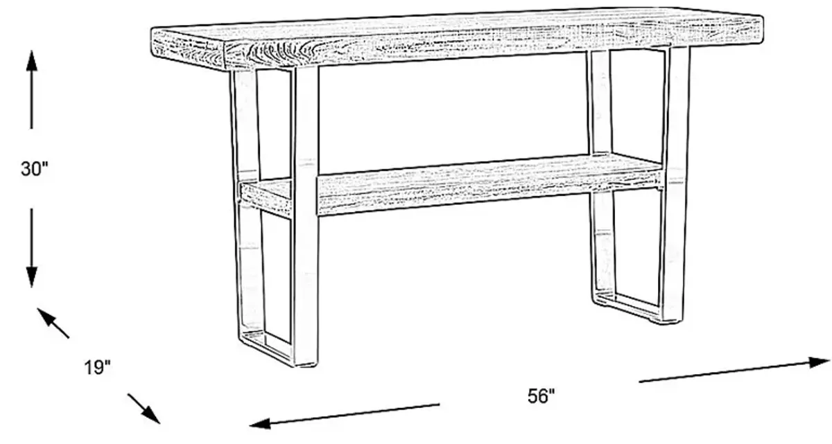 San Francisco Gray Sofa Table