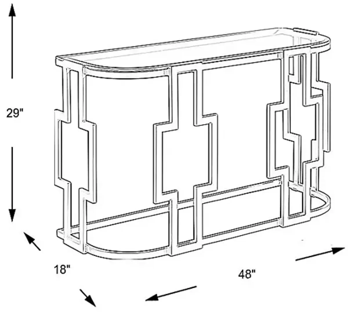 Laurier Park Bronze Sofa Table