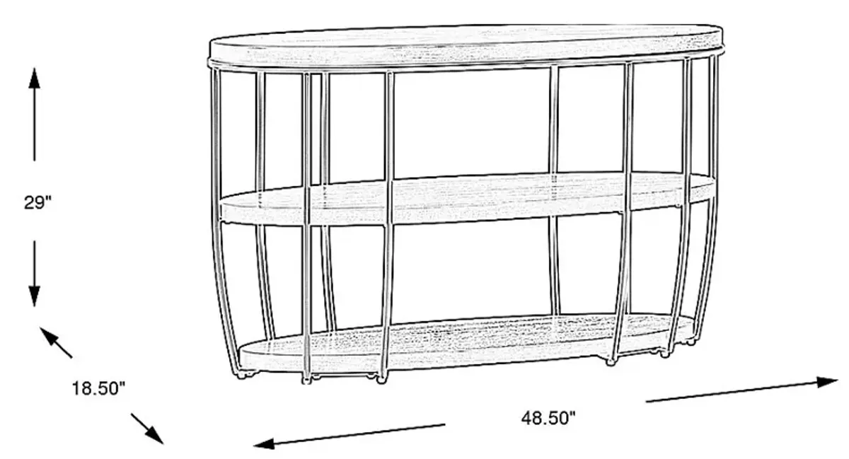 Prospect Heights Brown Cherry Sofa Table