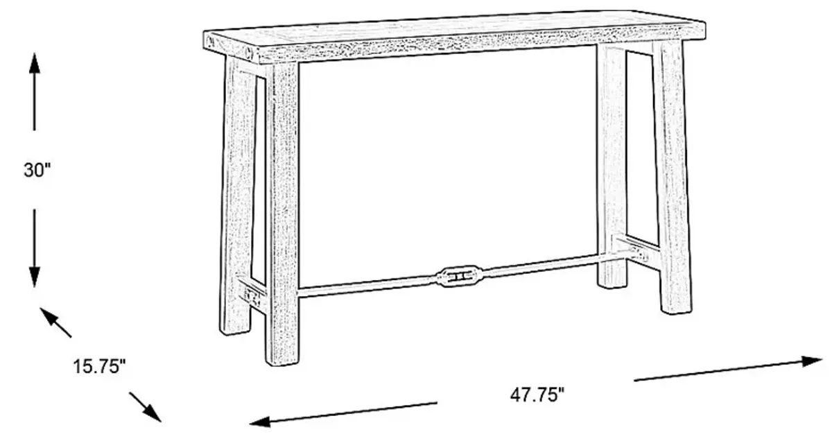 South River Brown Sofa Table