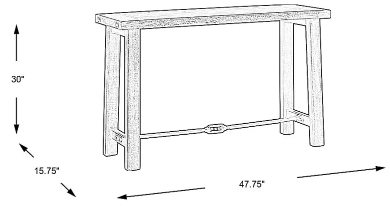 South River Brown Sofa Table