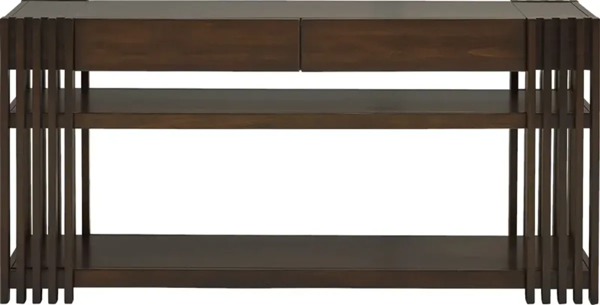 Camellia Brown Cherry Console Table