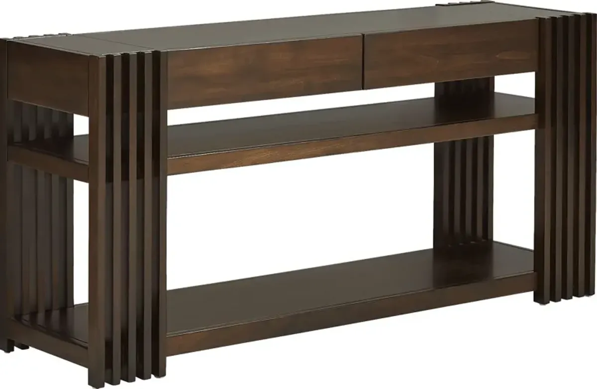 Camellia Brown Cherry Console Table