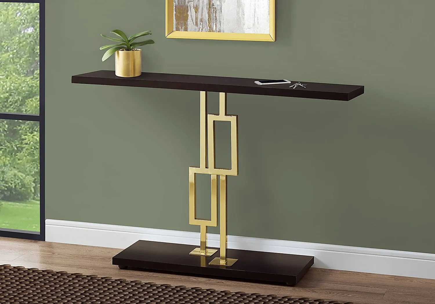 Enloe Cappuccino Console Table