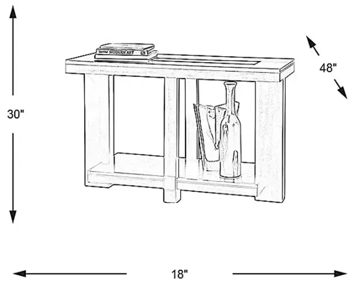 Lochlin Walnut Sofa Table