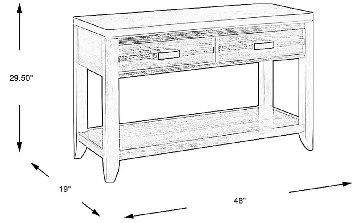 Niccolo Brown Sofa Table