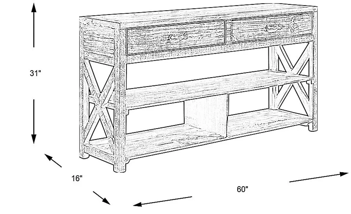 Savenay Gray Sofa Table