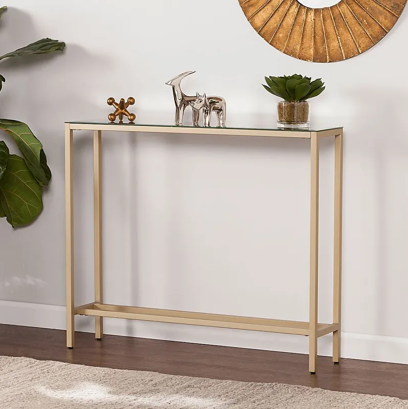 Desner Gold Small Console Table