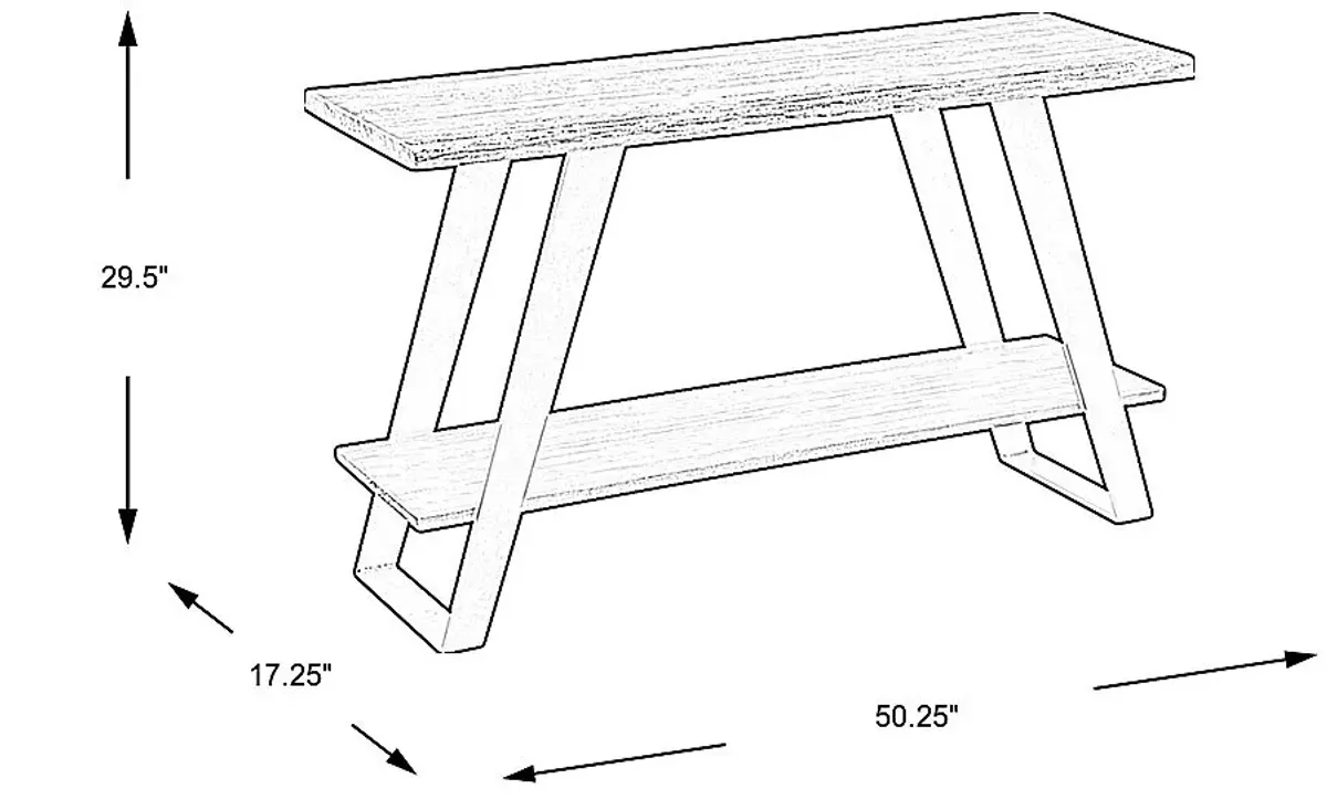 Aden Dark Brown Sofa Table