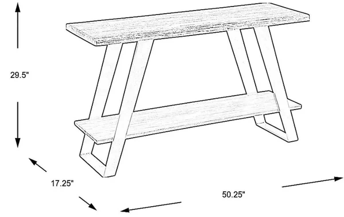 Aden Dark Brown Sofa Table