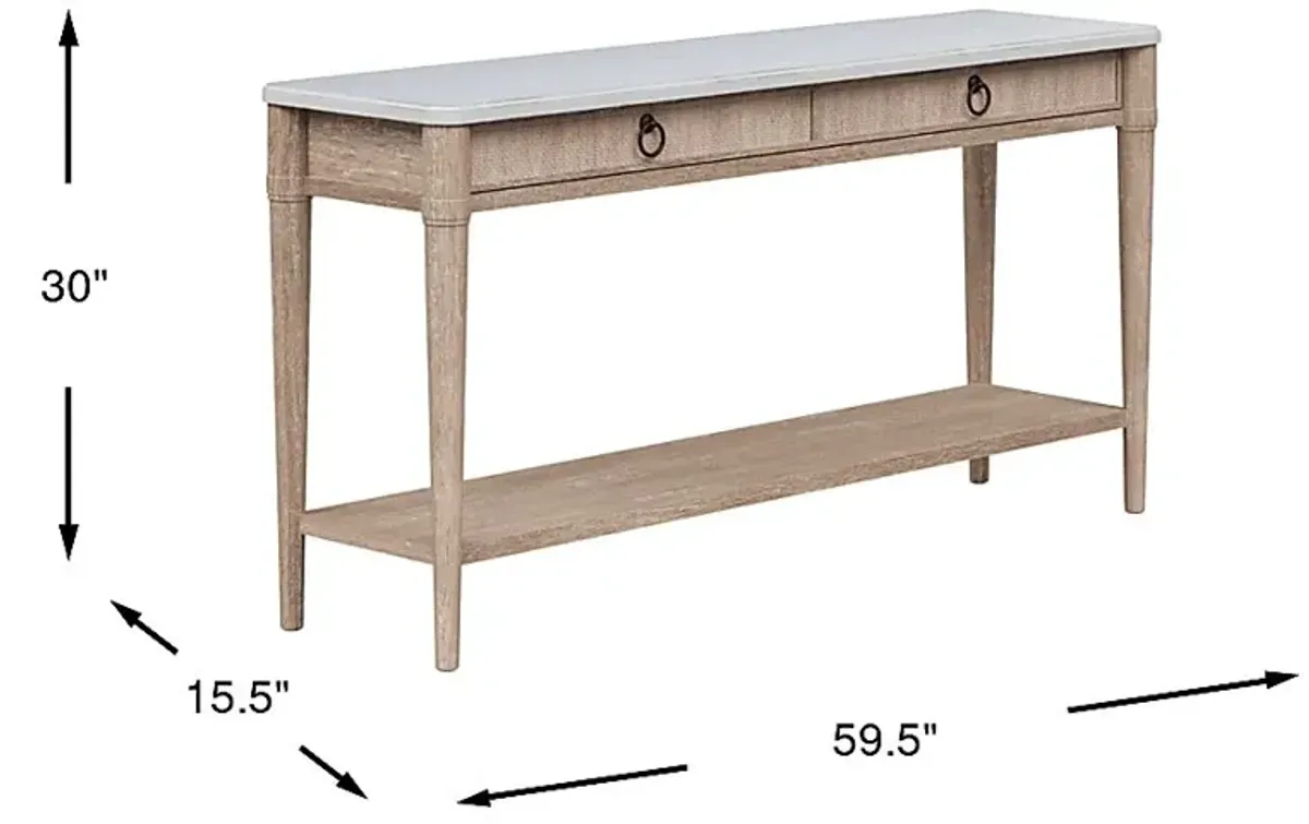 Oakwood Terrace Sand Sofa Table