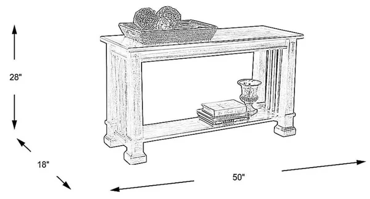 Clairfield Tobacco Sofa Table