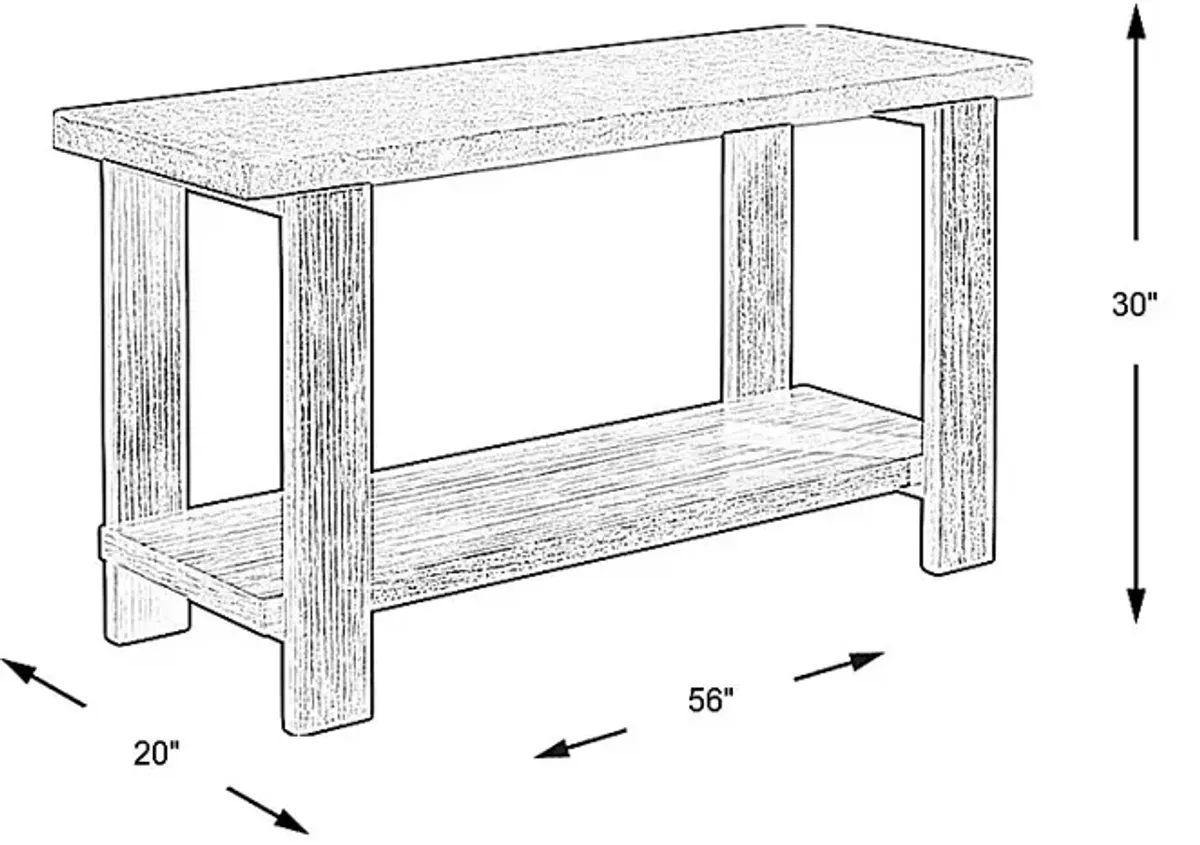 Sanger Gray Sofa Table