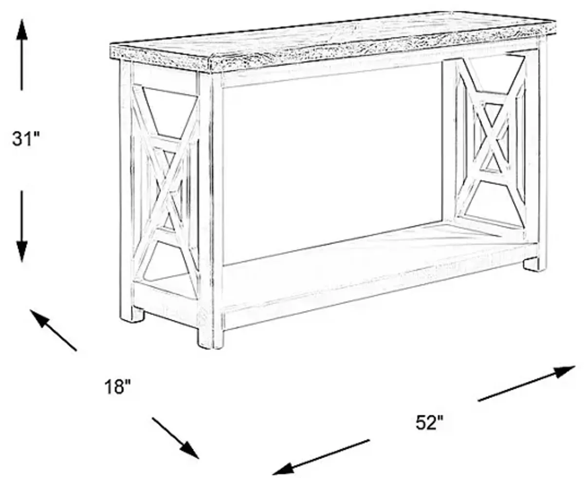 Danusa Black Sofa Table